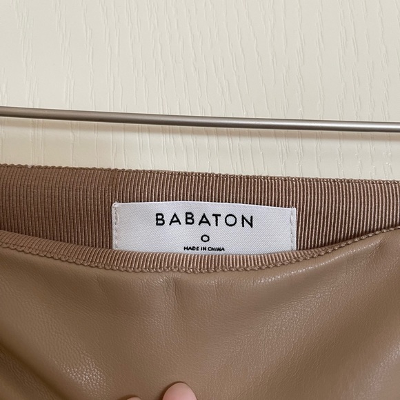 Babaton Vegan Leather Modern Mini Skirt - Picture 6 of 7